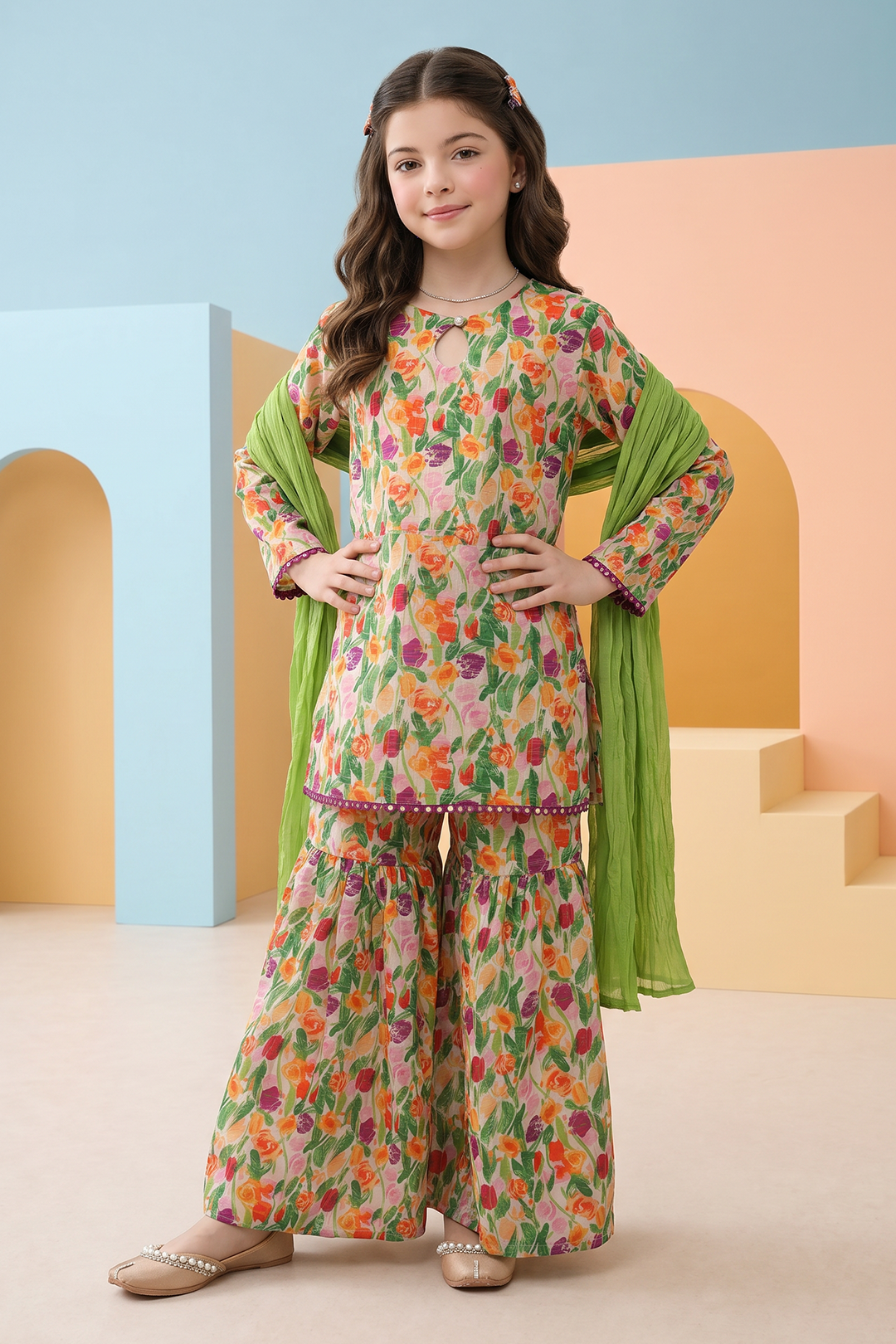 Kurta Dupatta Trouser - 3421