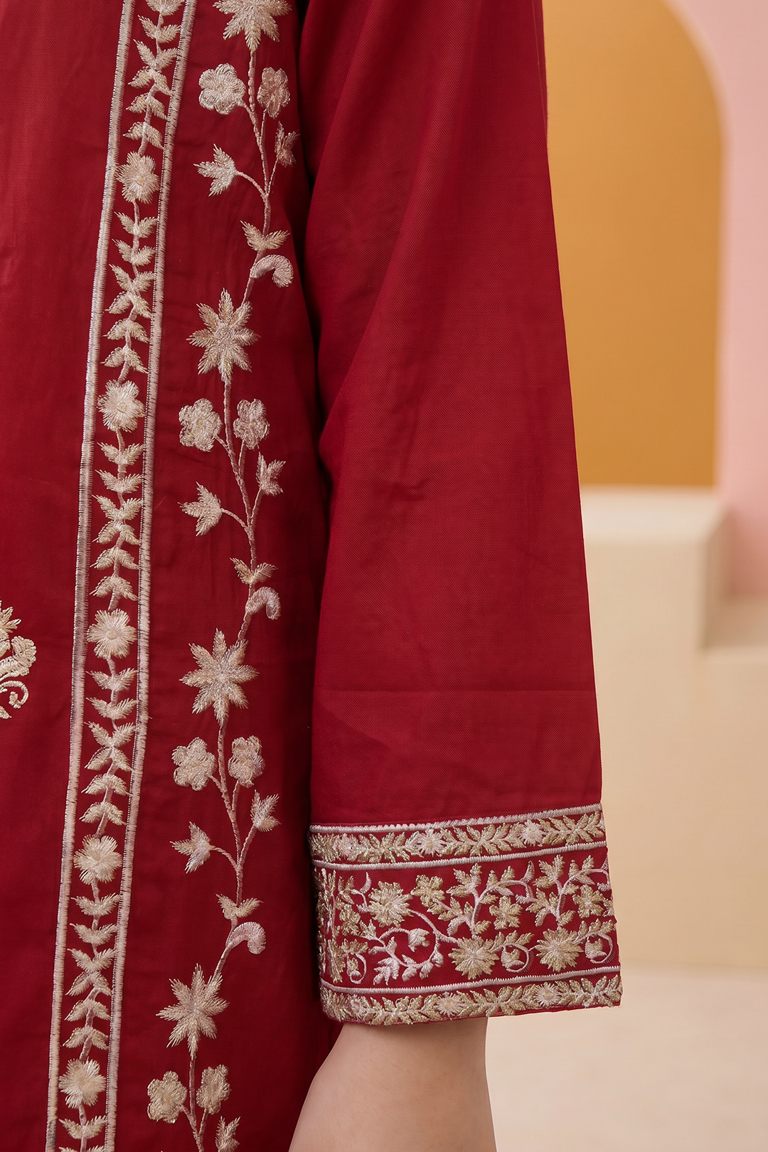 Embroidered Kurta Dupatta Trouser - 3486