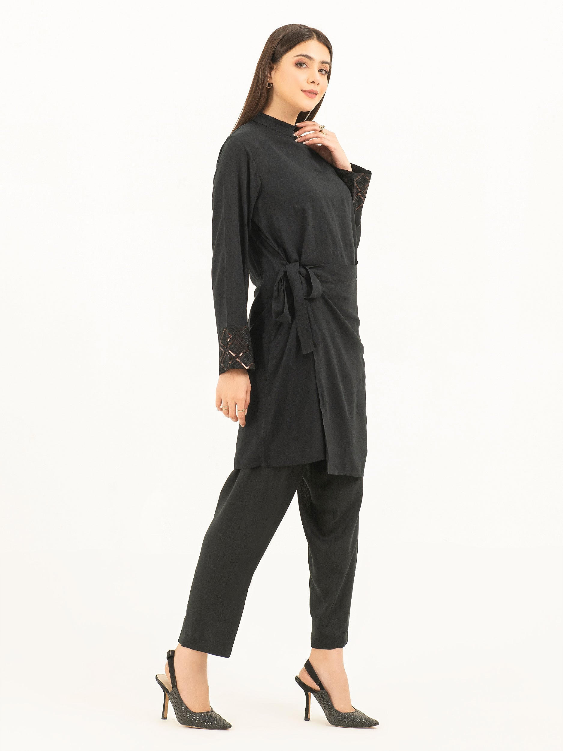 2 Piece Stone Suit-Embroidered (Pret)
