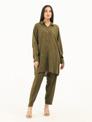 2 Piece Linen Suit -Embroidered (Pret)