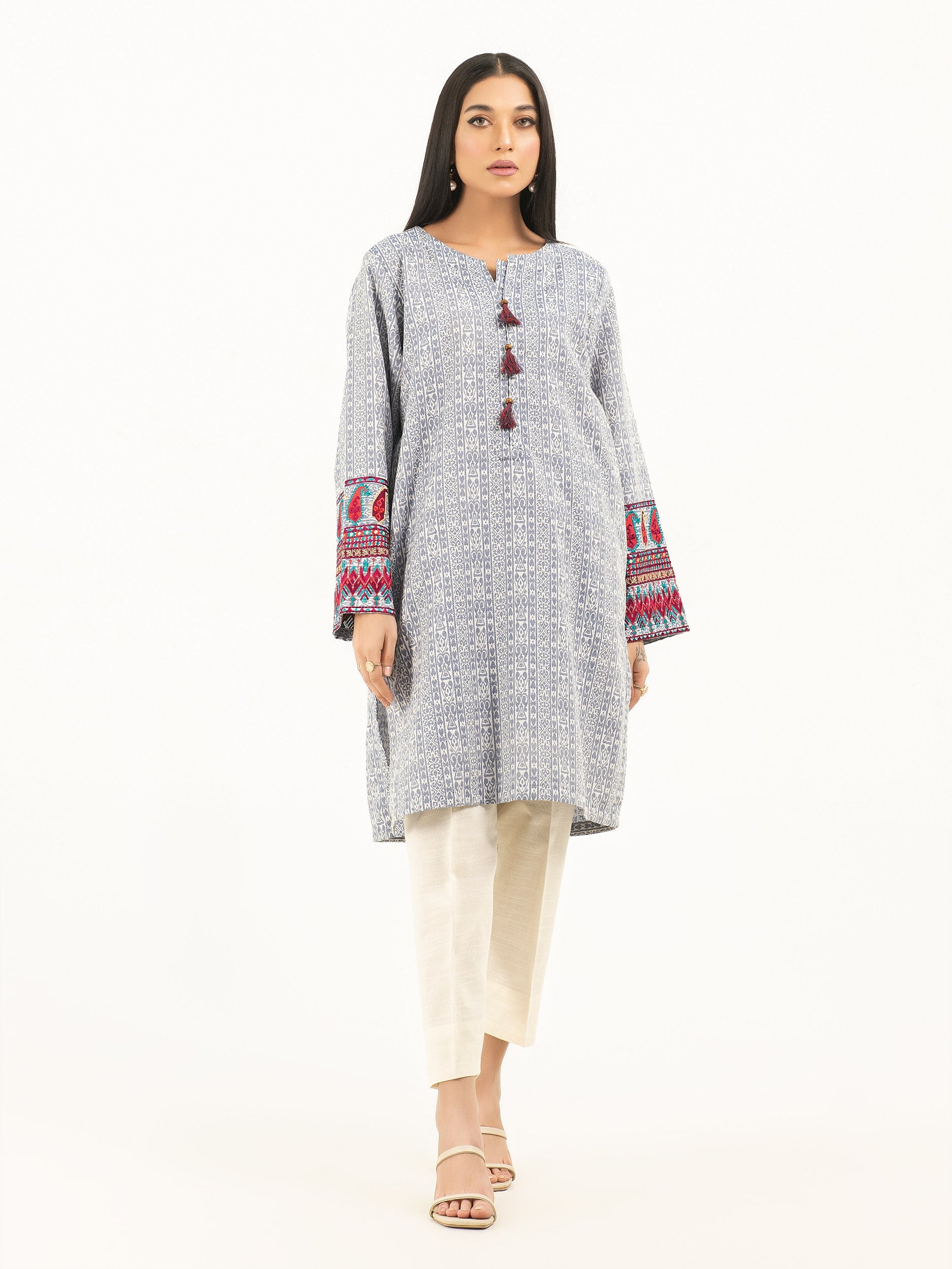 Jacquard Shirt-Embroidered (Pret)