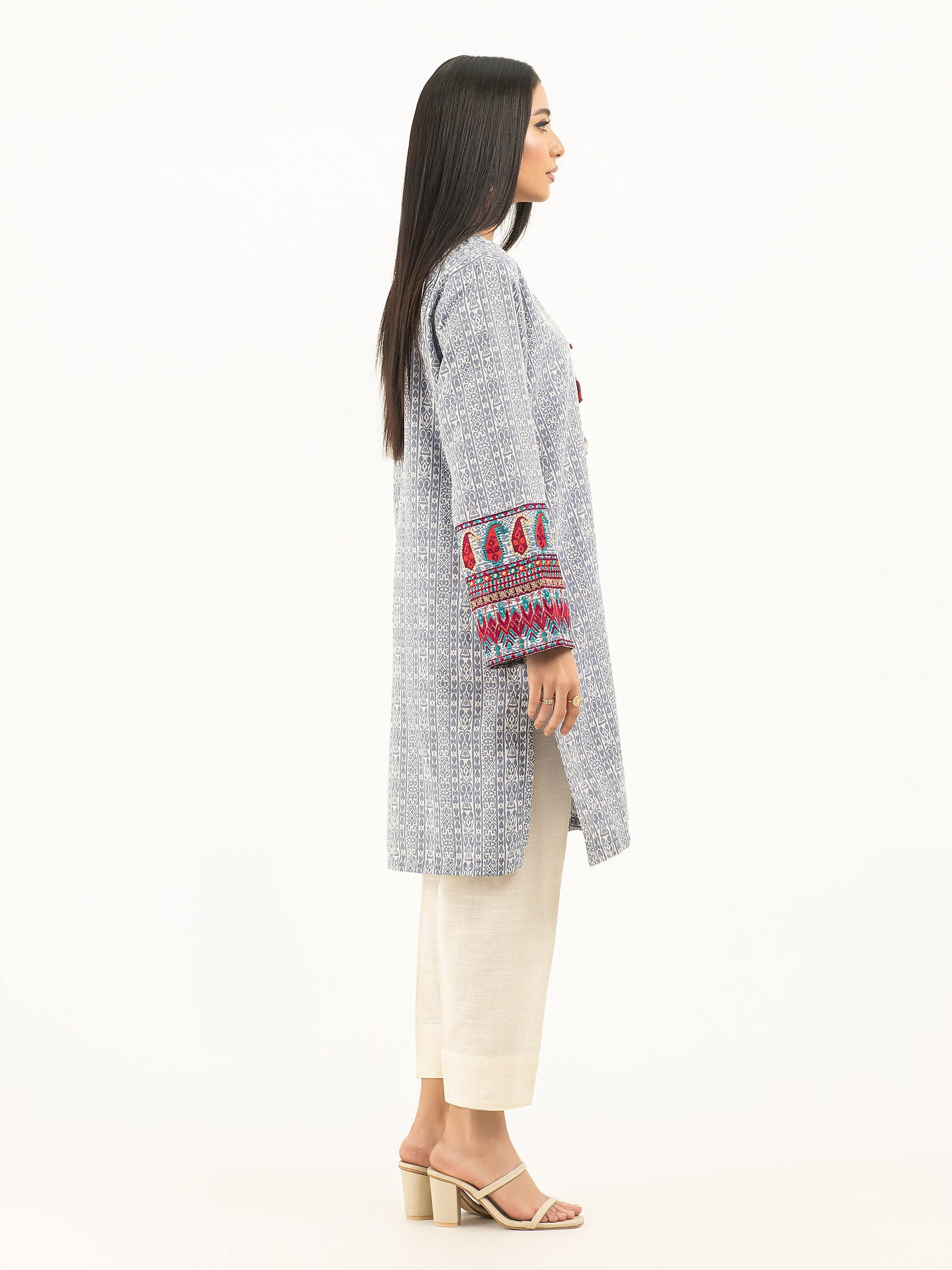 Jacquard Shirt-Embroidered (Pret)