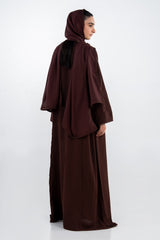 Georgette Slub Abaya With Scarf