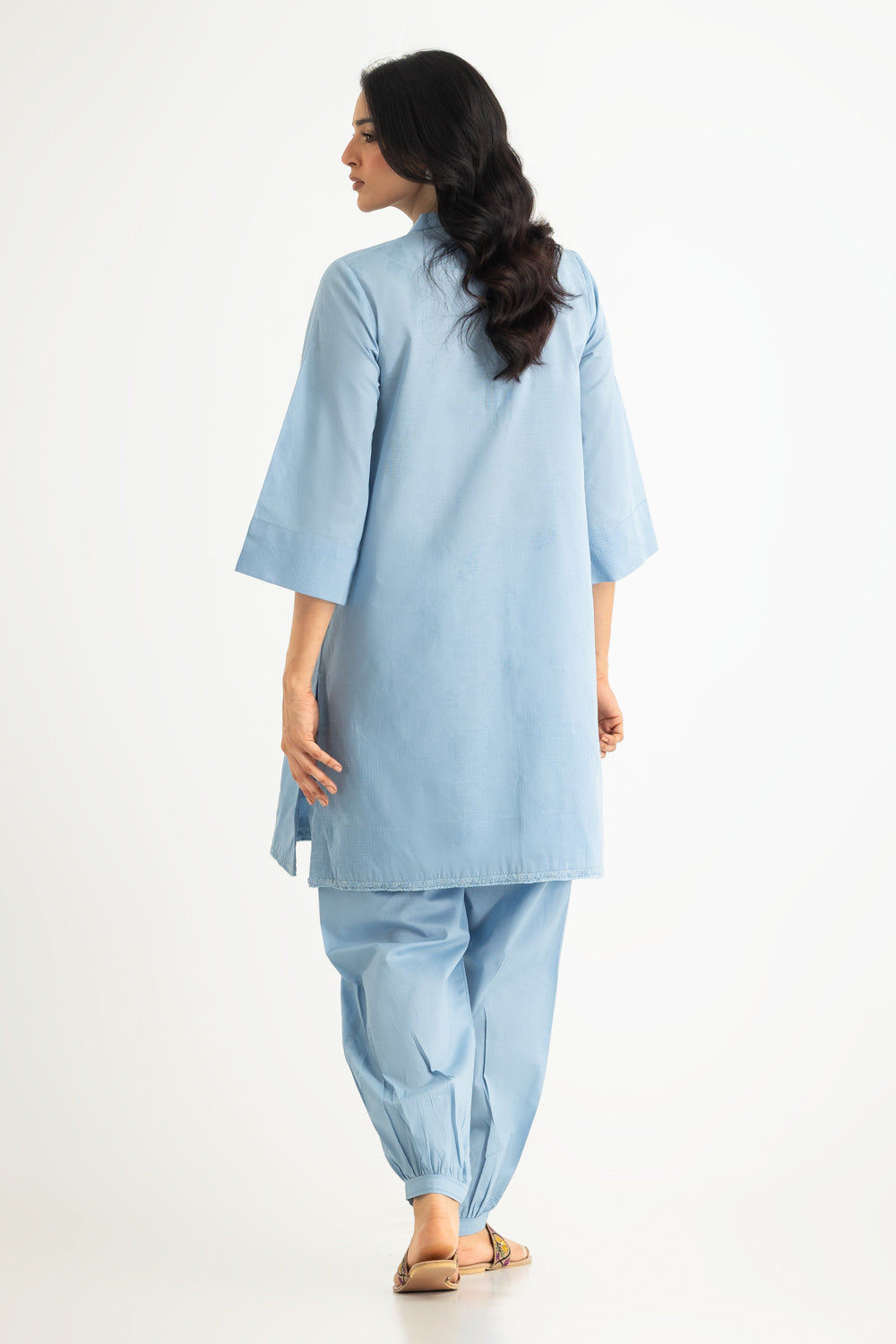 Jacquard Dyed Shirt And Cambric Trouser