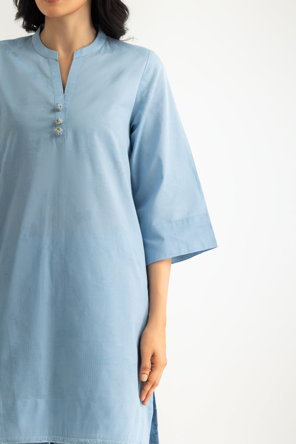 Jacquard Dyed Shirt And Cambric Trouser