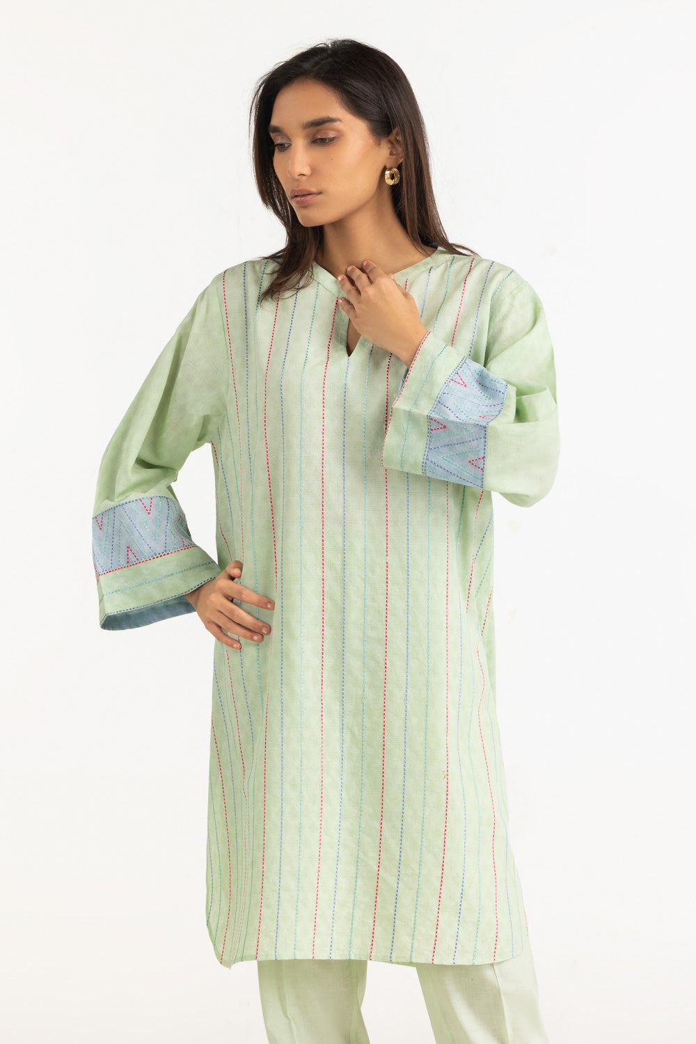 Jacquard Embroidered Co-Ord Set