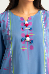 Jacquard Shirt And Dyed Trouser