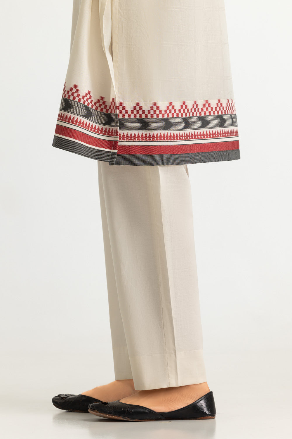 Jacquard Shirt And Dyed Trouser