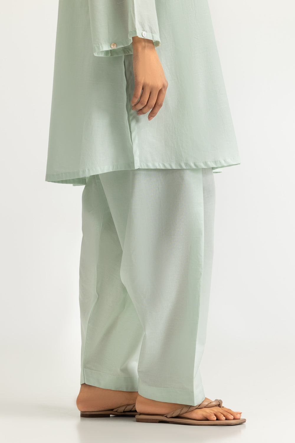 Jacquard Shirt And Dyed Trouser