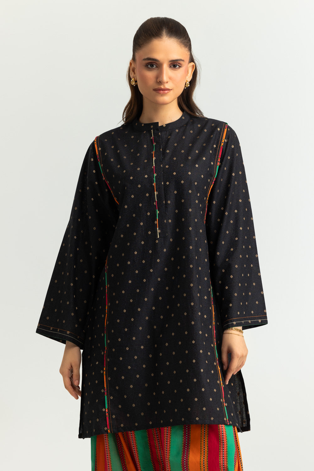Jacquard Shirt And Printed Trouser