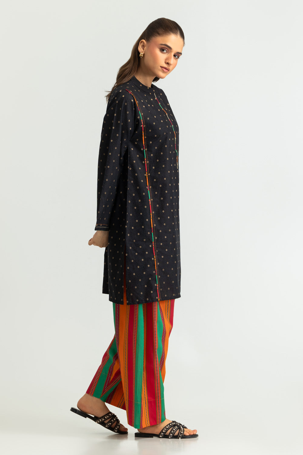Jacquard Shirt And Printed Trouser