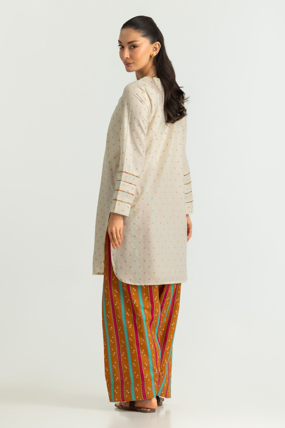 Jacquard Shirt And Printed Trouser
