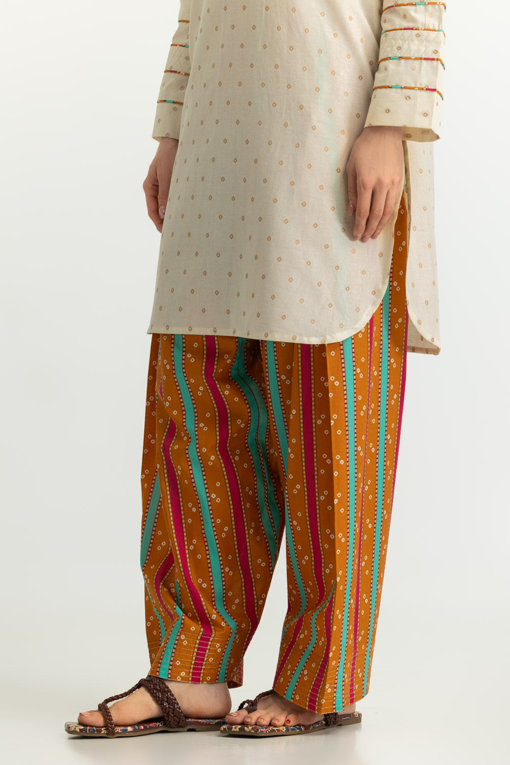 Jacquard Shirt And Printed Trouser