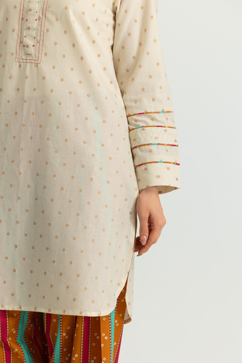 Jacquard Shirt And Printed Trouser