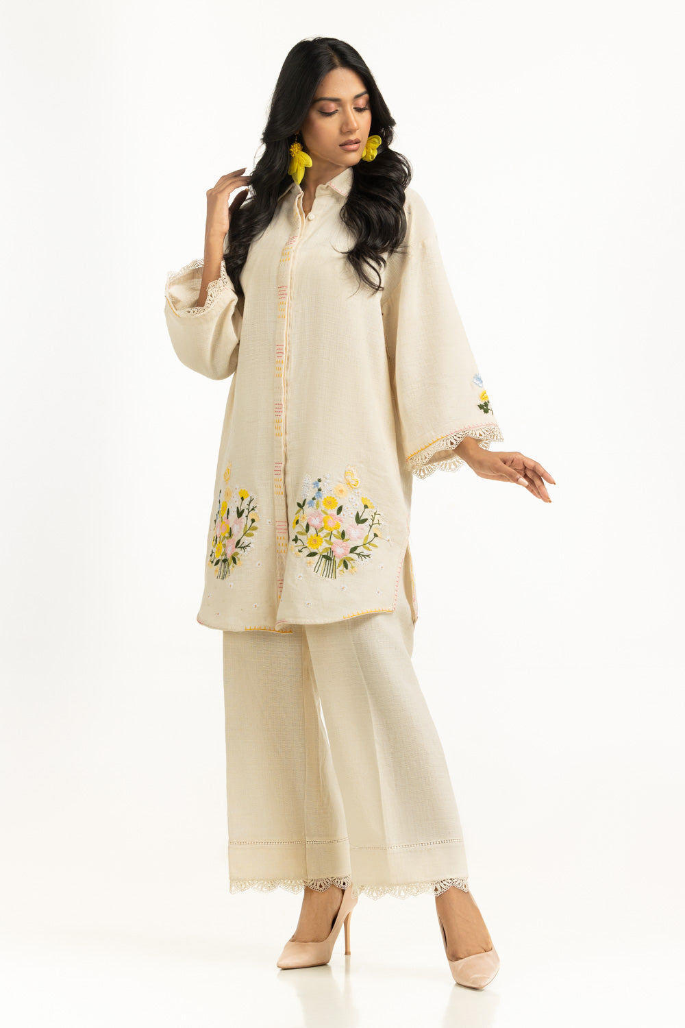 Jute Embroidered Co-Ord Set