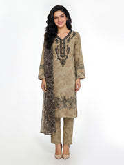 3 Piece Linen Sui- Embroidered (Pret)