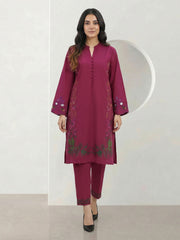 2 Piece Cambric Suit- Embroidered (Pret)