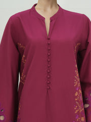 2 Piece Cambric Suit- Embroidered (Pret)