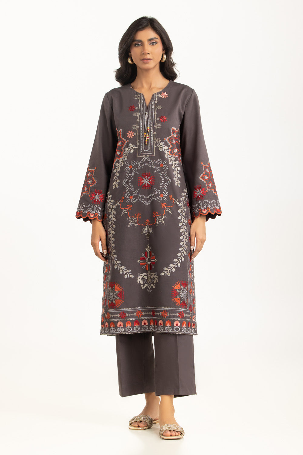 Khaddar Embroidered Co-Ord Set