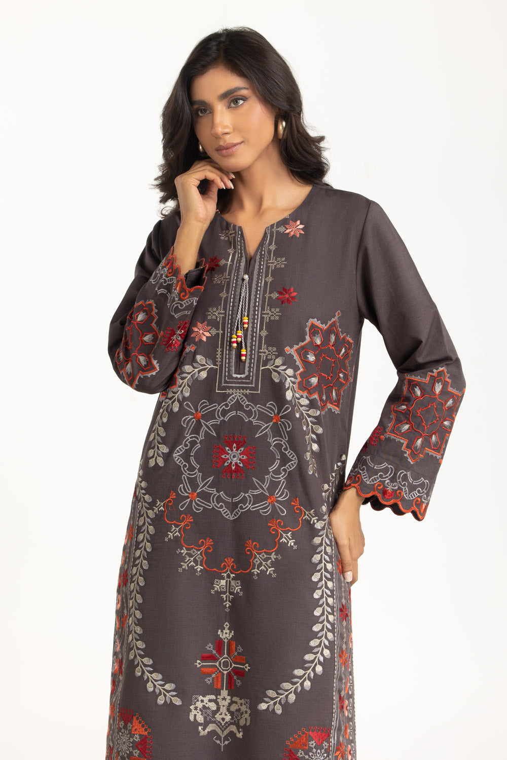 Khaddar Embroidered Co-Ord Set