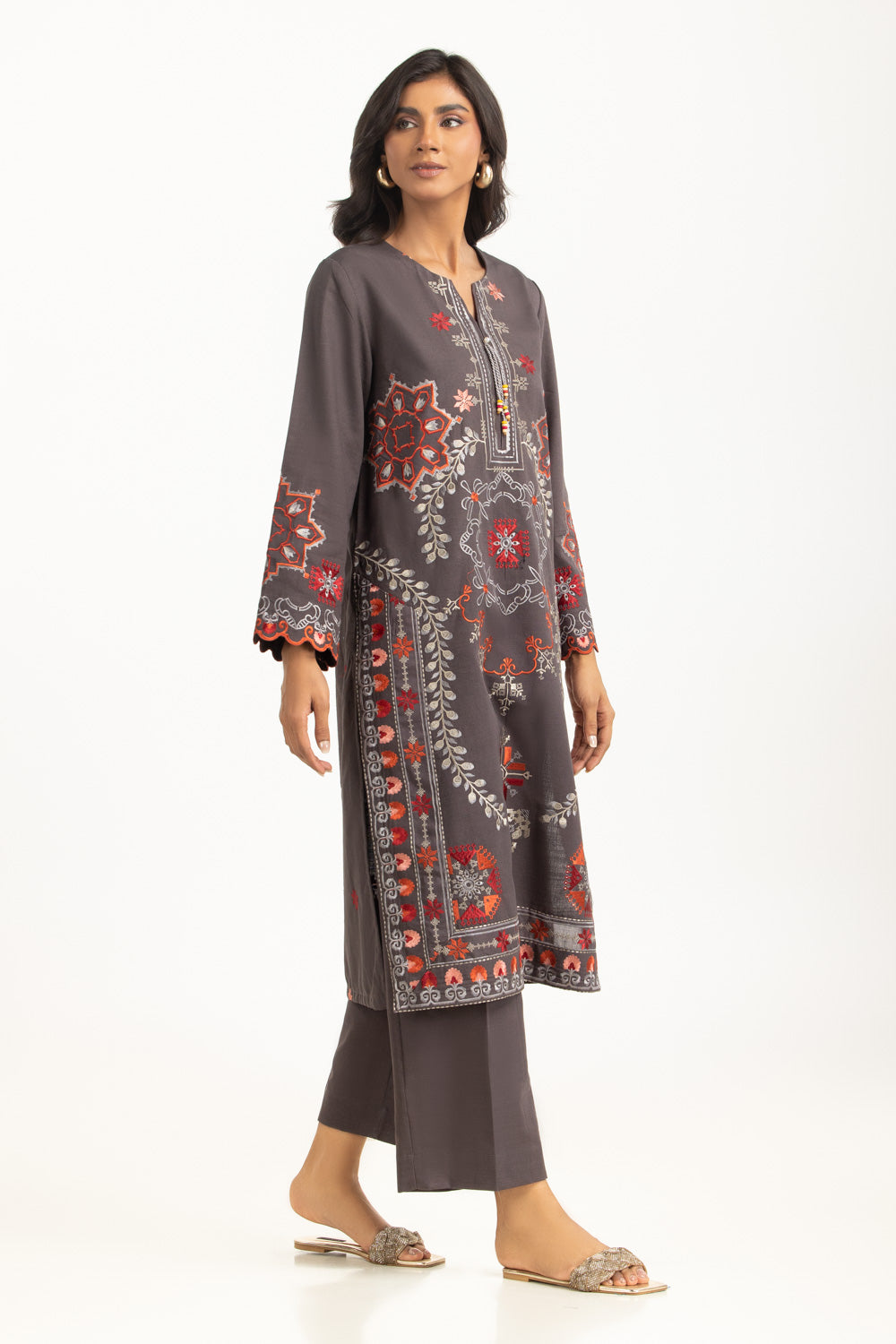 Khaddar Embroidered Co-Ord Set