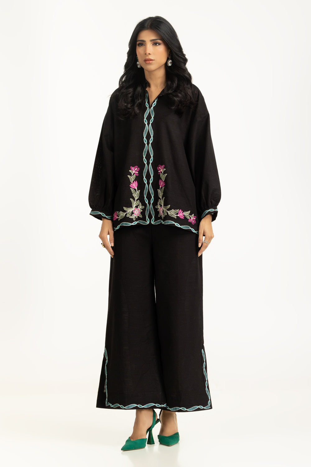 Khaddar Embroidered Co-Ord Set