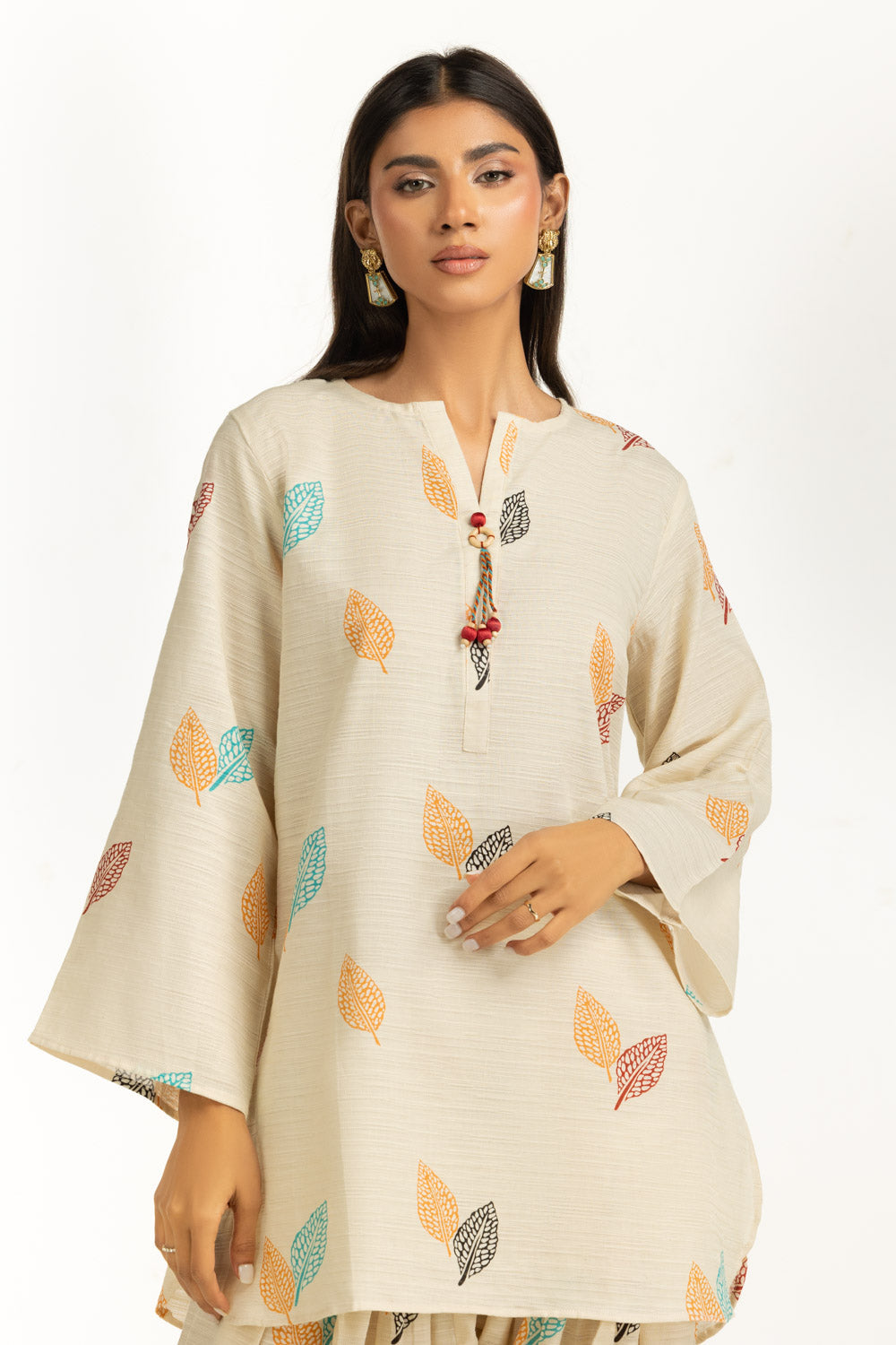 Khaddar Jacquard Slub Printed Co-Ord Set