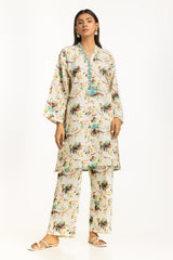 Khaddar Jacquard Slub Printed Co-Ord Set