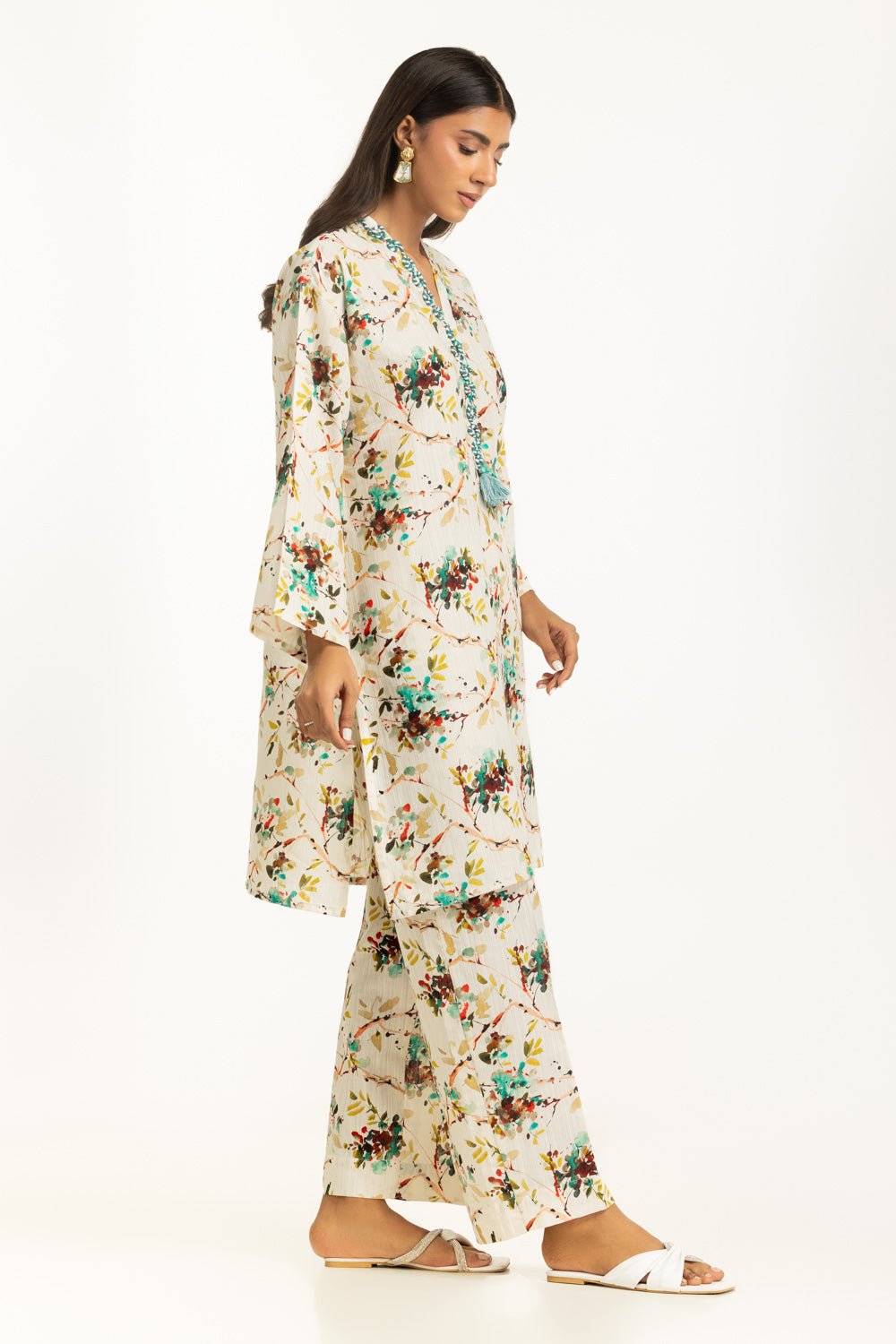 Khaddar Jacquard Slub Printed Co-Ord Set