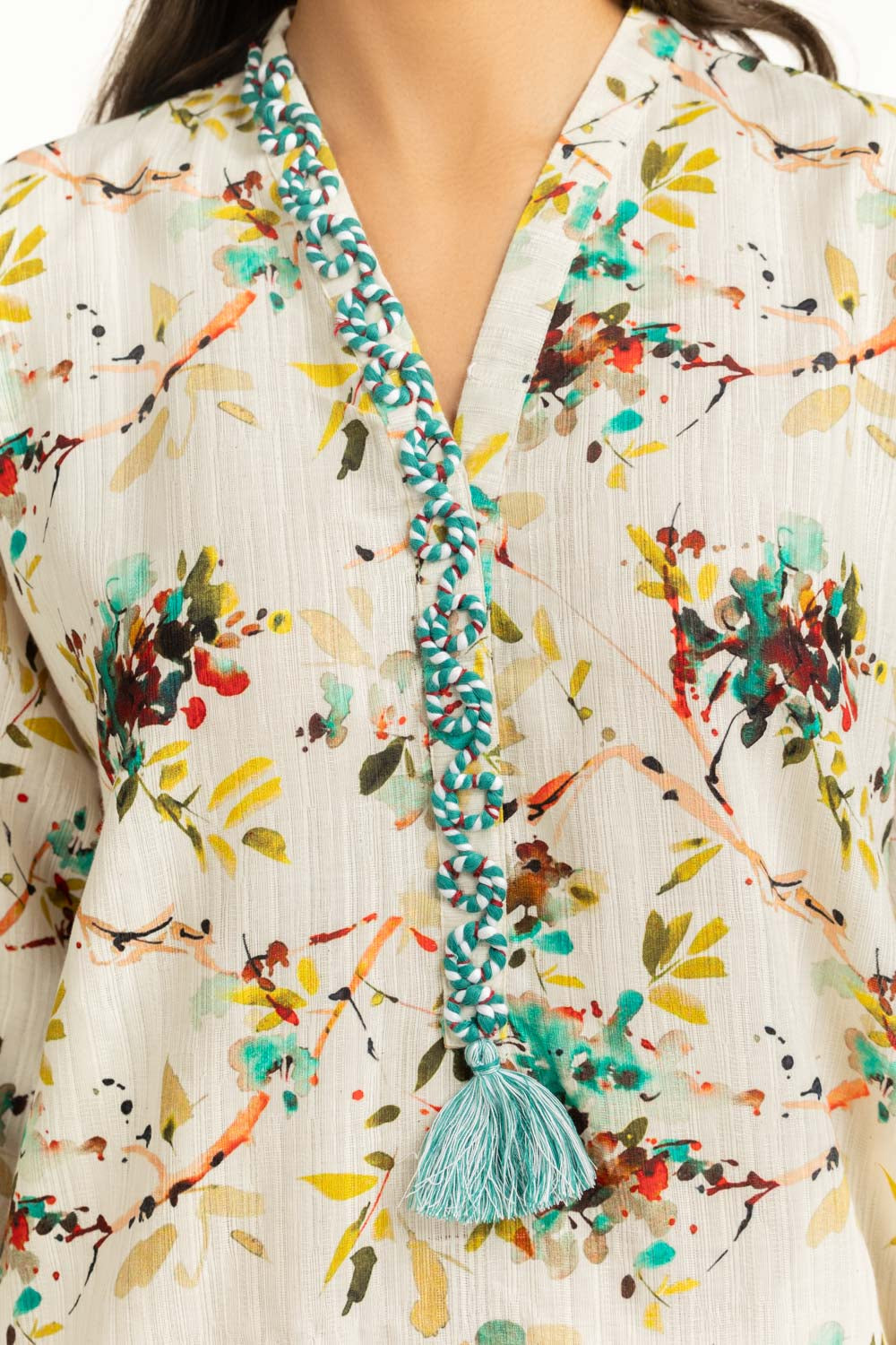 Khaddar Jacquard Slub Printed Co-Ord Set