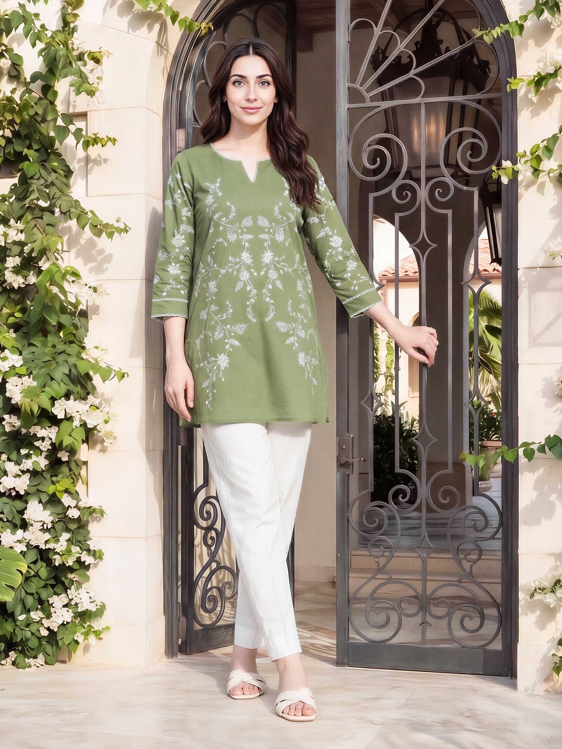 Lawn Kurti- Embroidered (Pret)