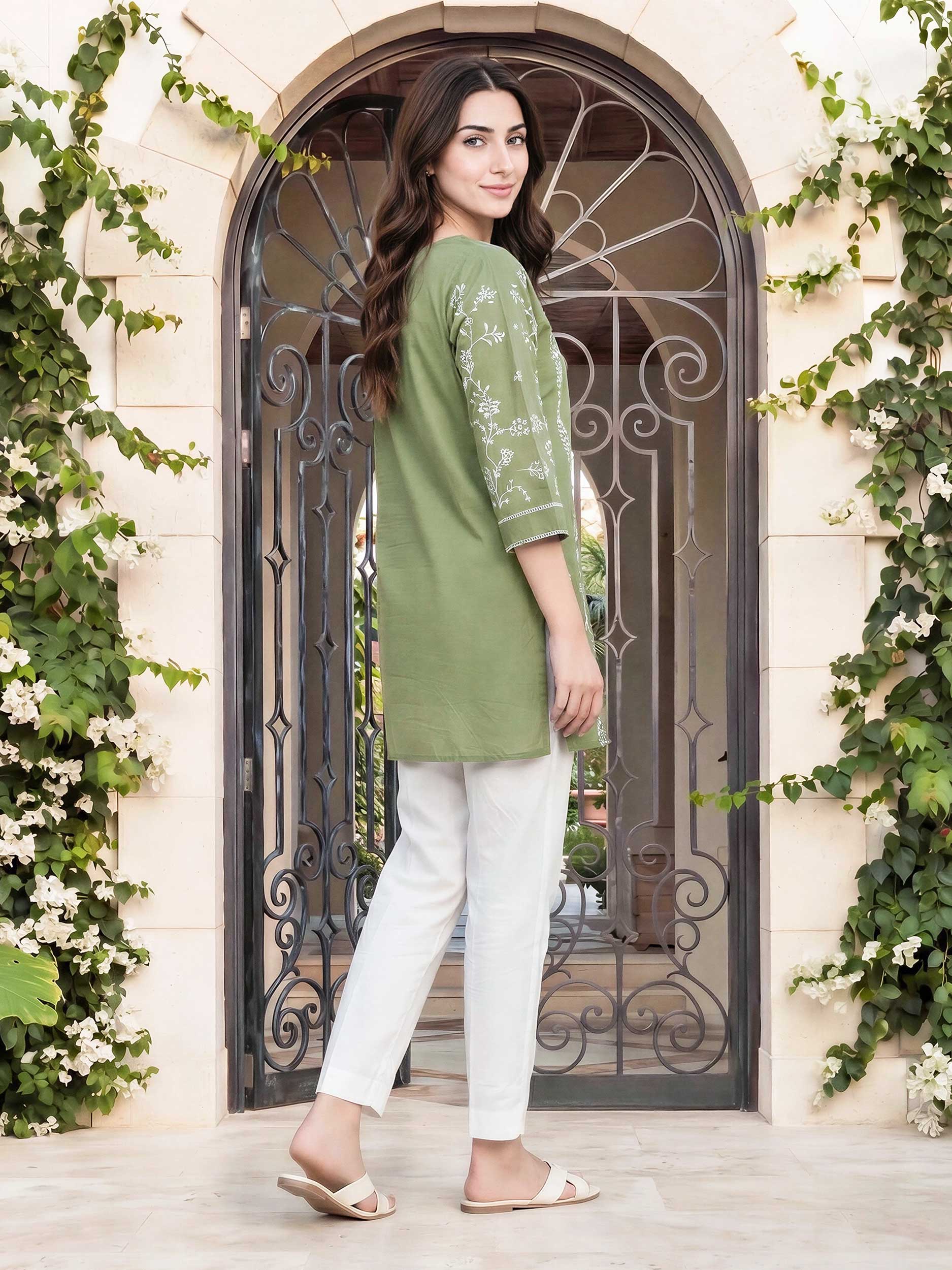 Lawn Kurti- Embroidered (Pret)