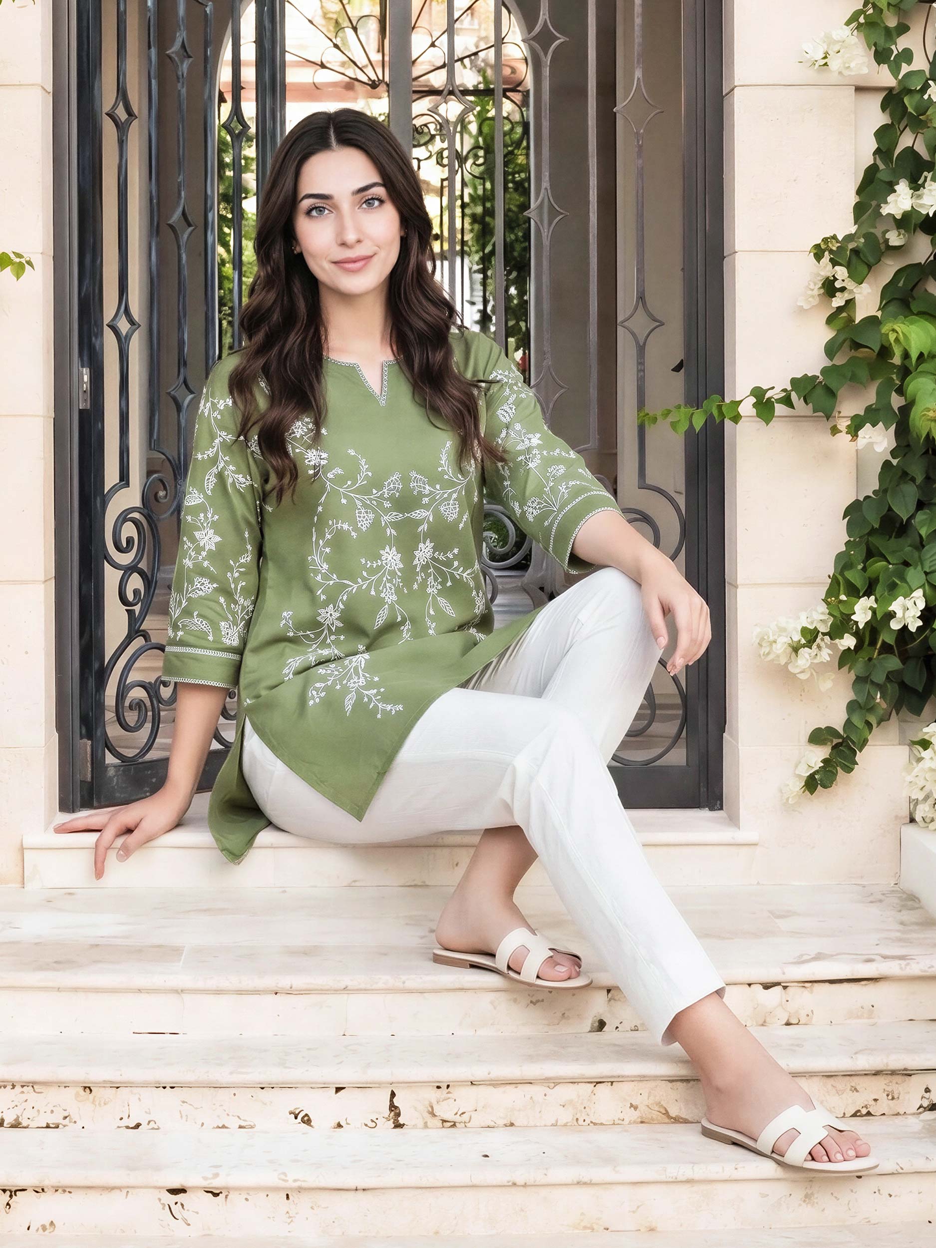 Lawn Kurti- Embroidered (Pret)