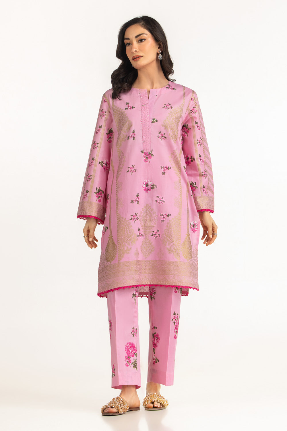 Lawn Gold Printed Co-Ord Set