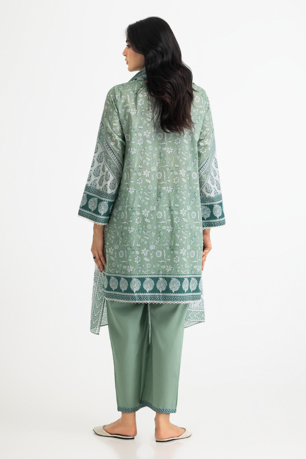 Lawn Printed Shirt And Dupatta