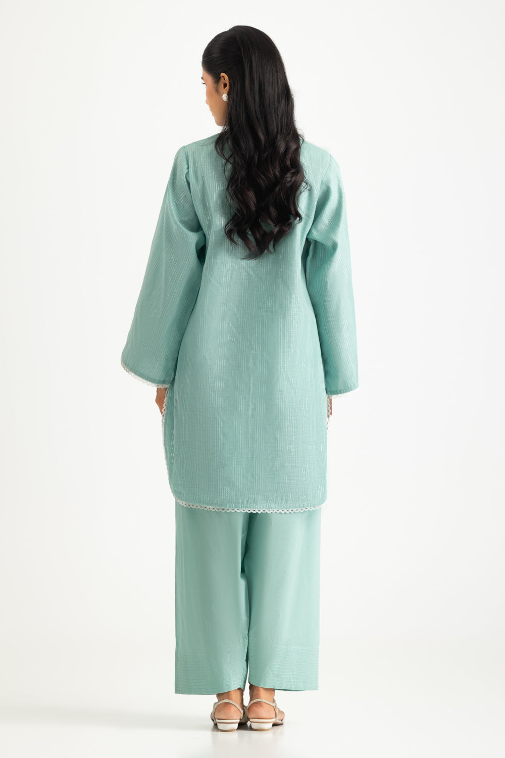 Lurex Munar Shirt And Dyed Trouser