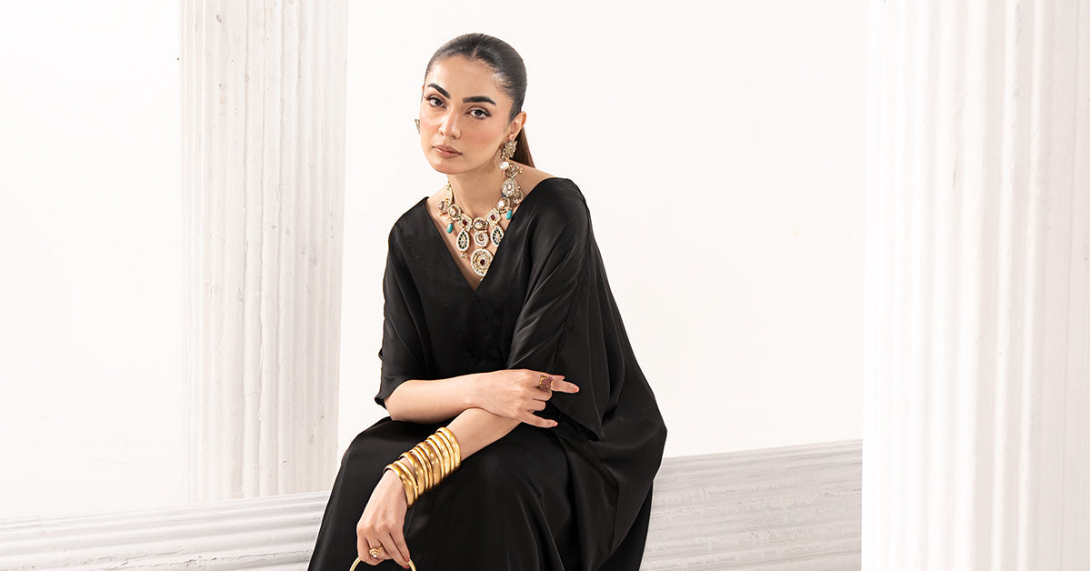 3 Piece Embroidered Satin Silk Suit