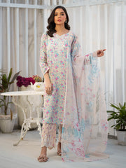 3 Piece Lawn Suit-Embroidered (Pret)
