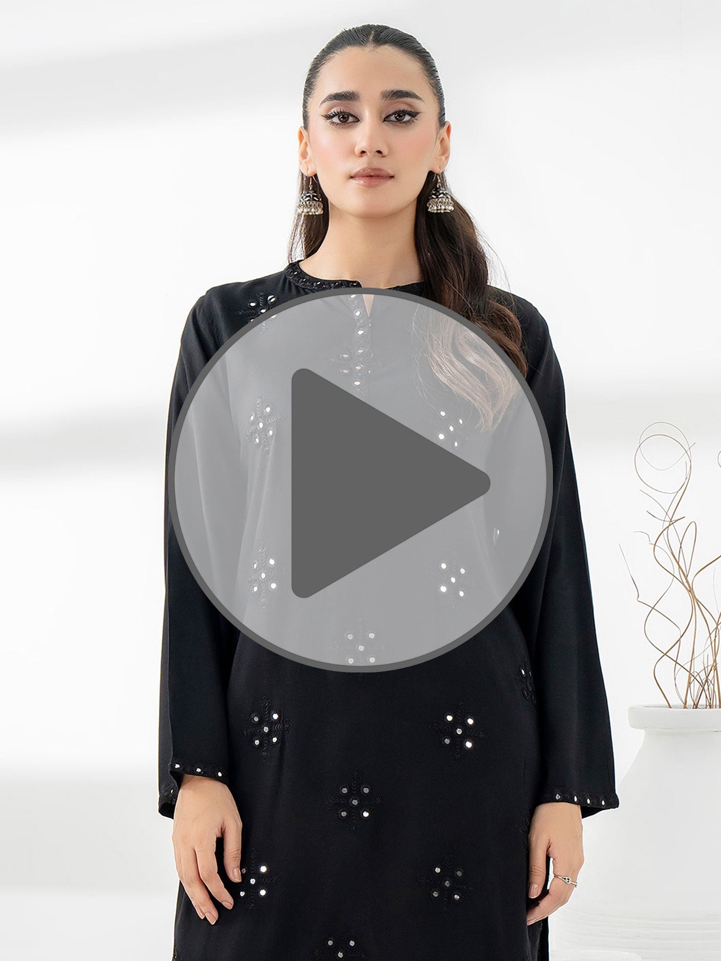 Linen Shirt-Embroidered (Pret)
