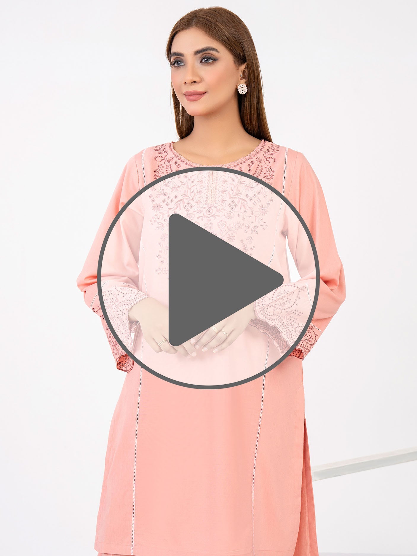 2 Piece Winter Cotton Suit-Embroidered(Pret)