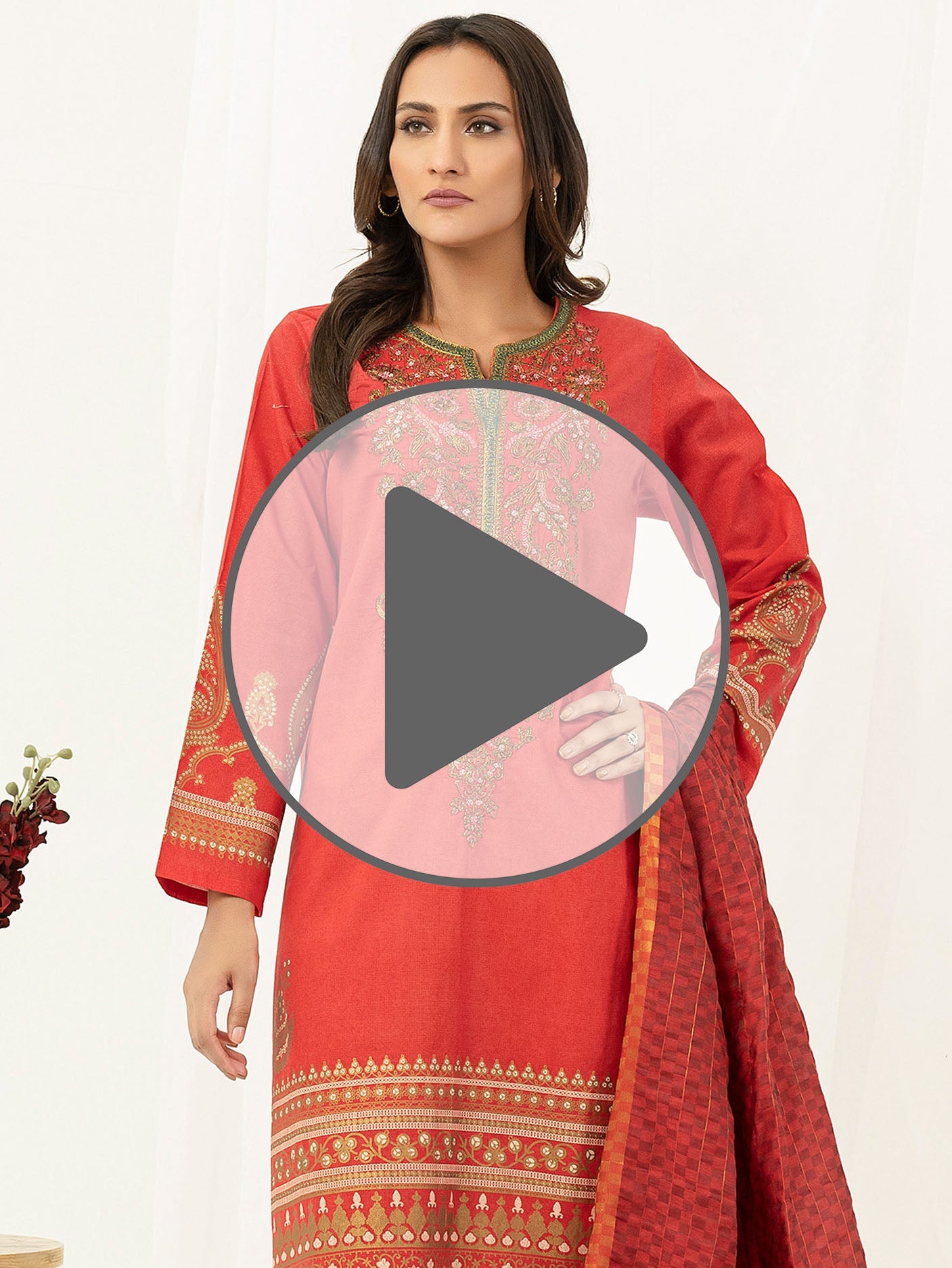 2 Piece Lawn Suit-Pasted (Pret)