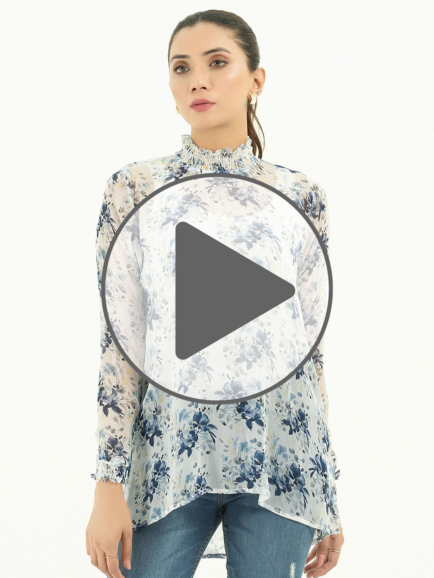 Printed Chiffon Top