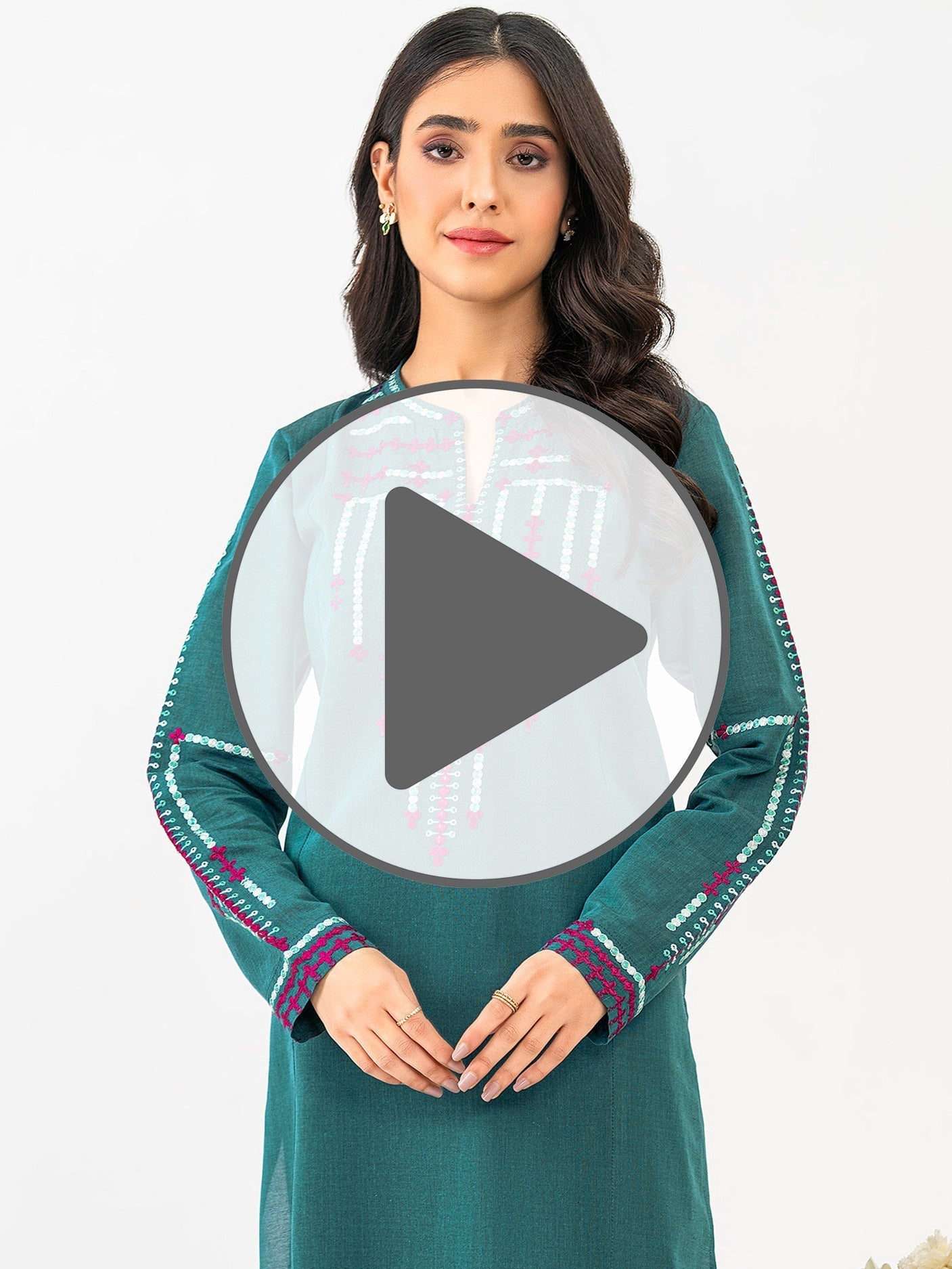 2 Piece Yarn Dyed Suit-Embroidered (Pret)