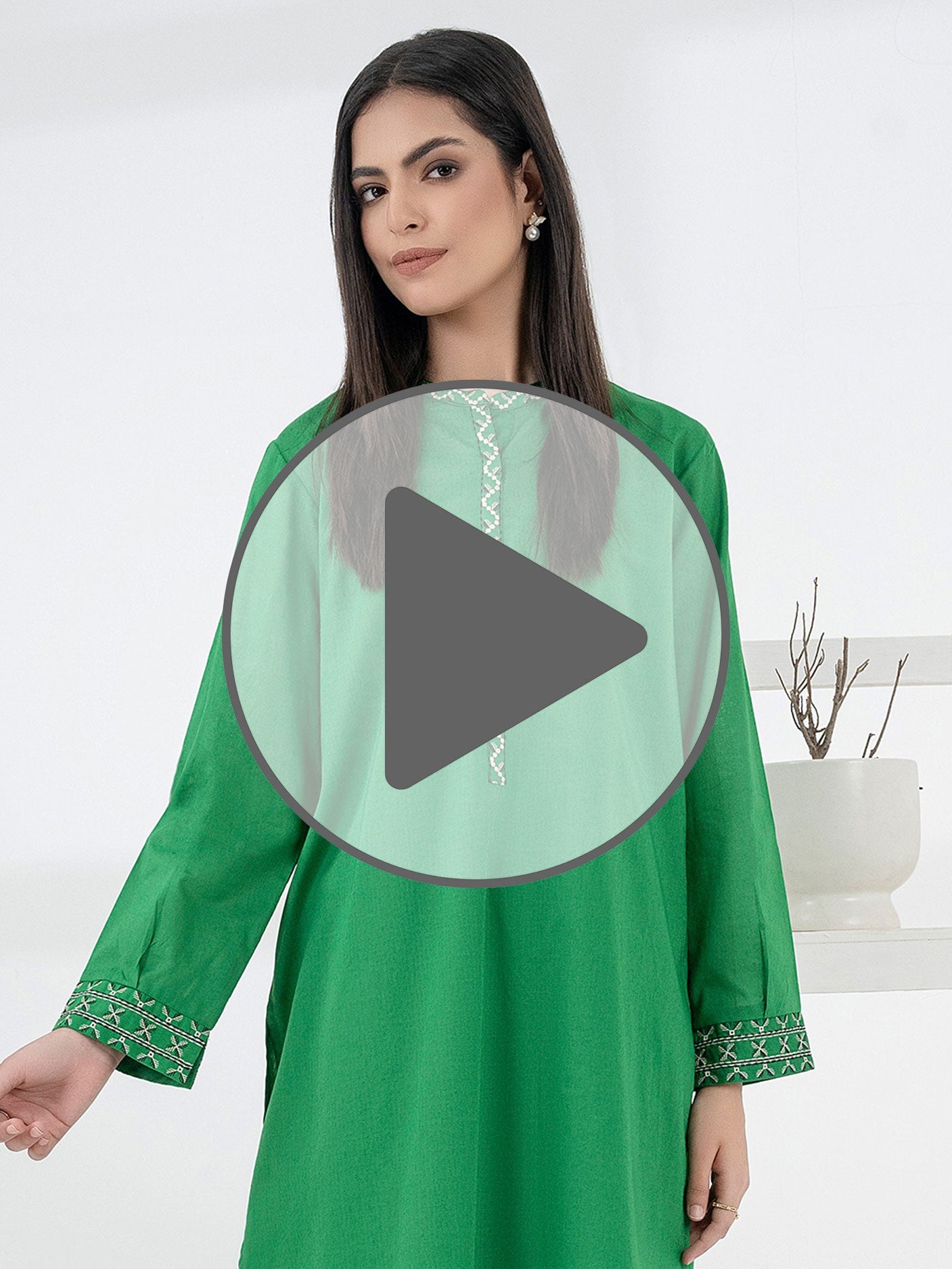 2 Piece Jacquard Suit-Embroidered (Pret)