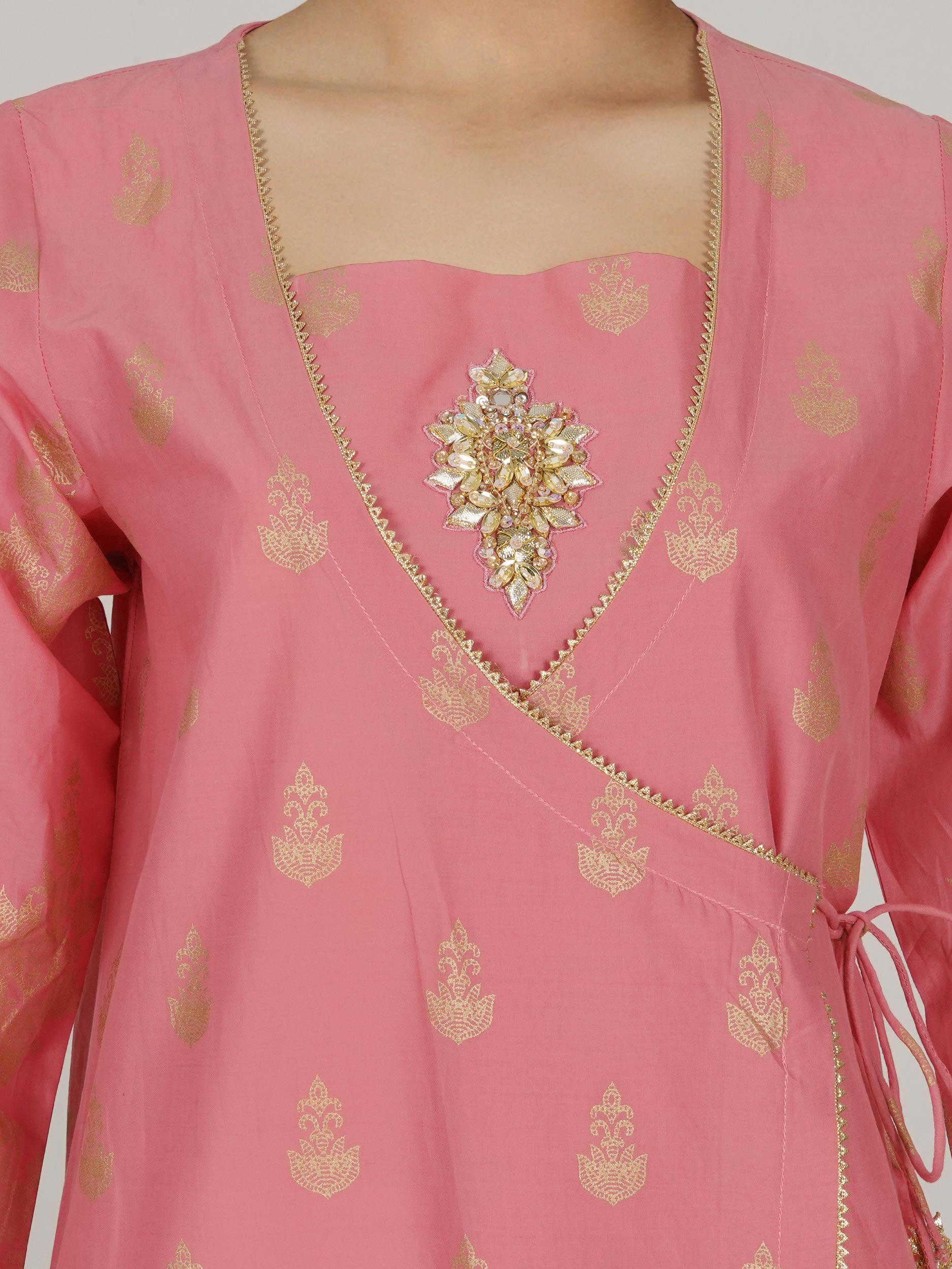 Lawn Angrakha- Embroidered (Pret)