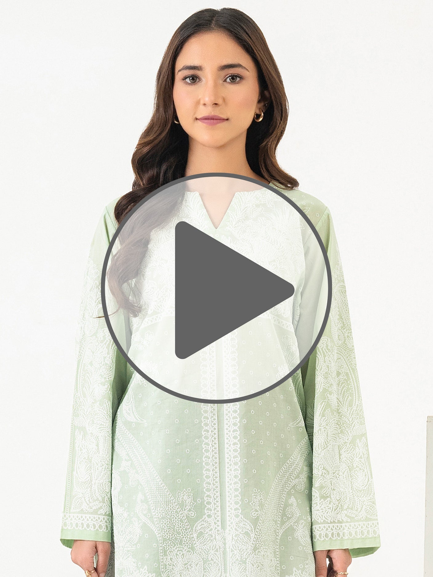 Lawn Kurti-Emboss Print (Pret)