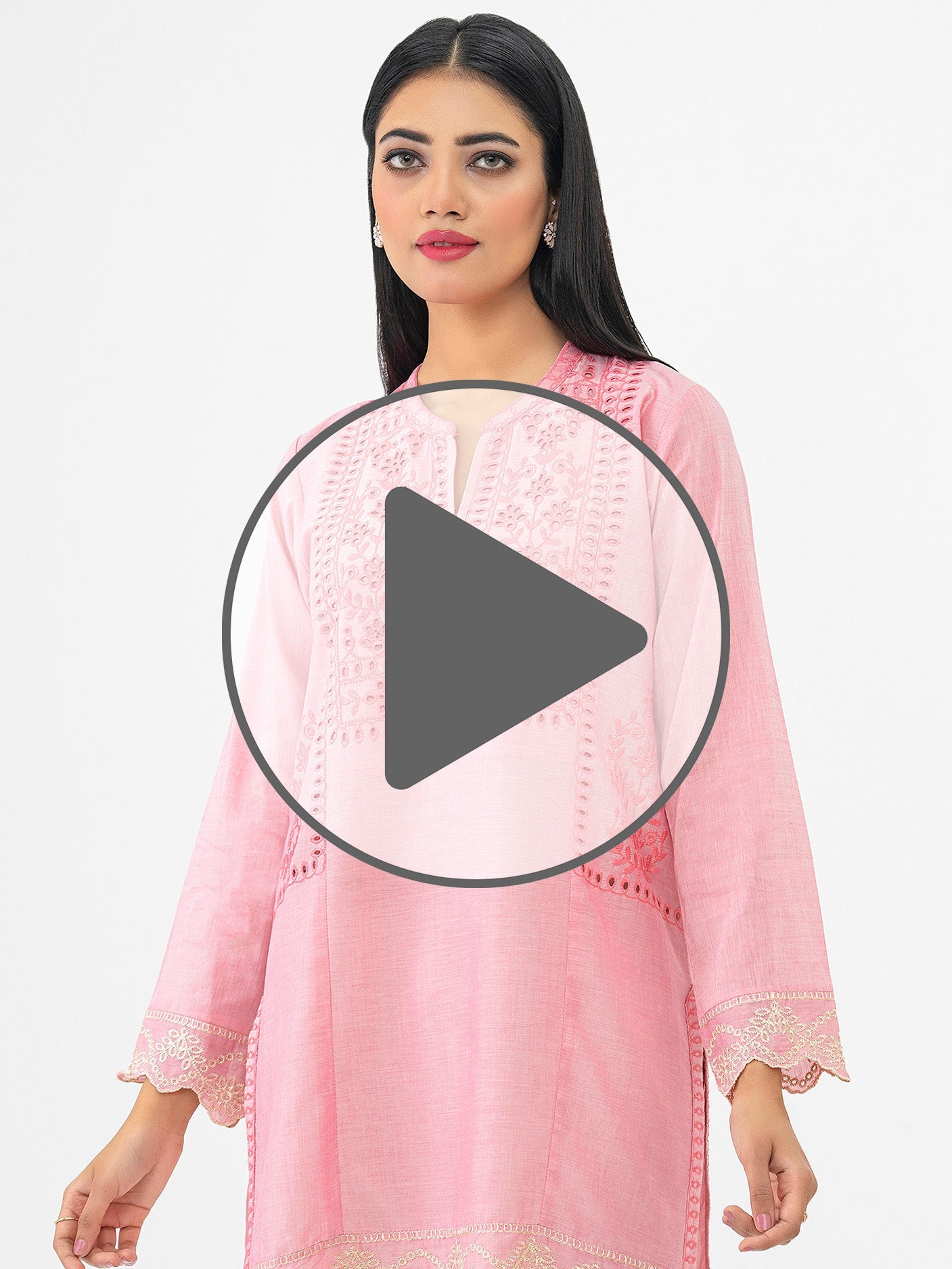 Yarn Dyed Kurti-Embroidered (Pret)