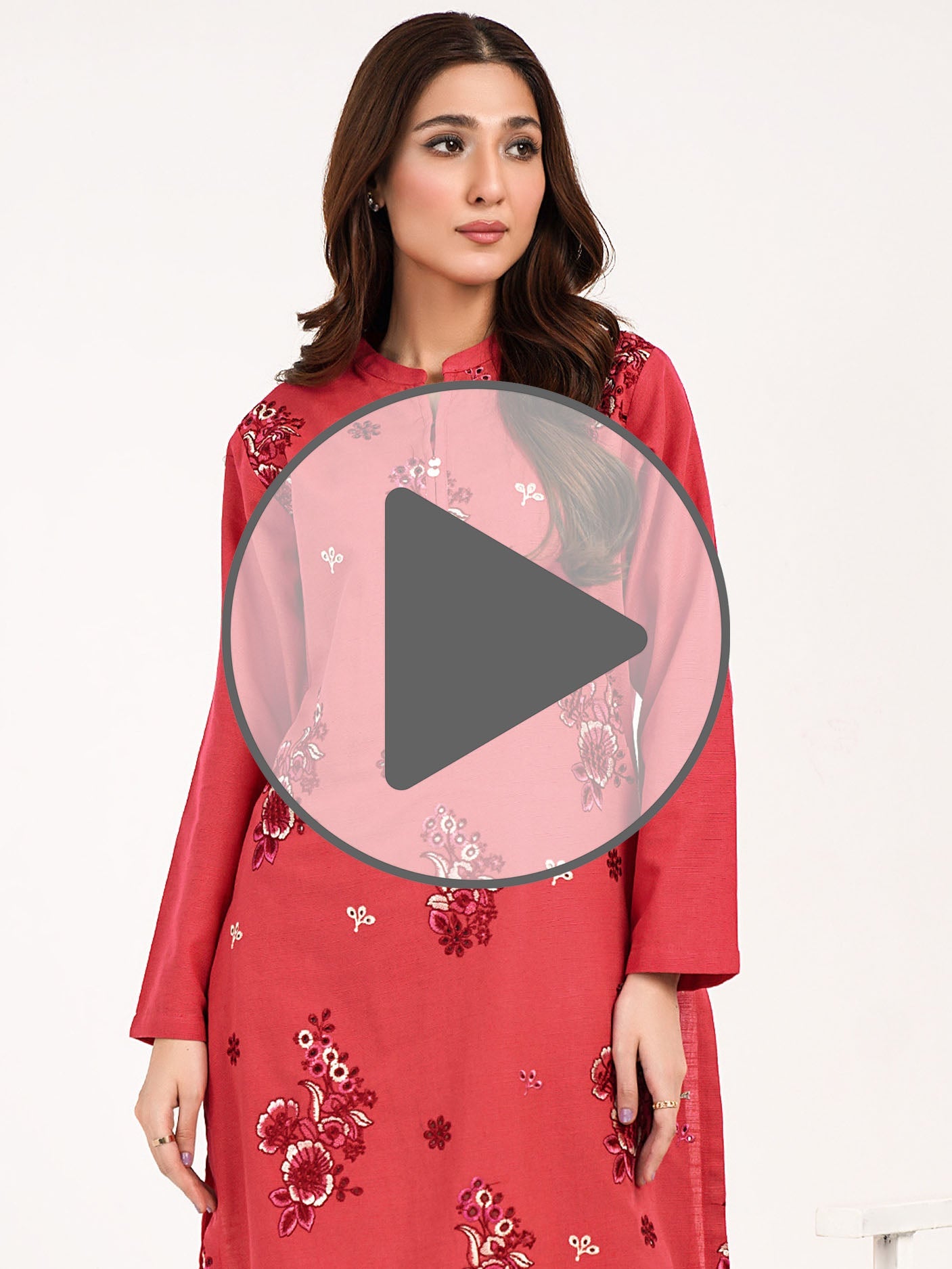 Khaddar shirt-Embroidered(Pret)