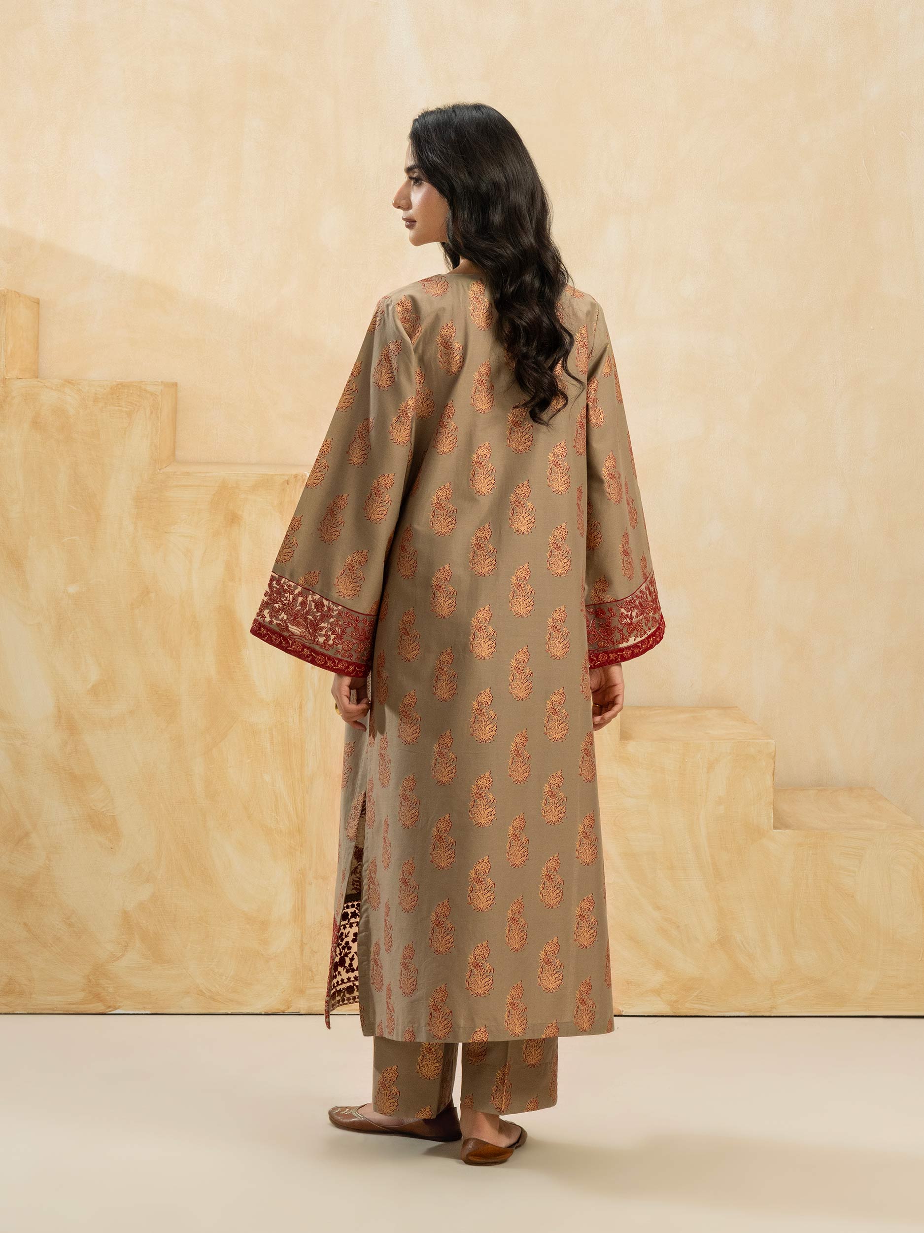 2 Piece Cotton Suit-Embroidered (Pret)