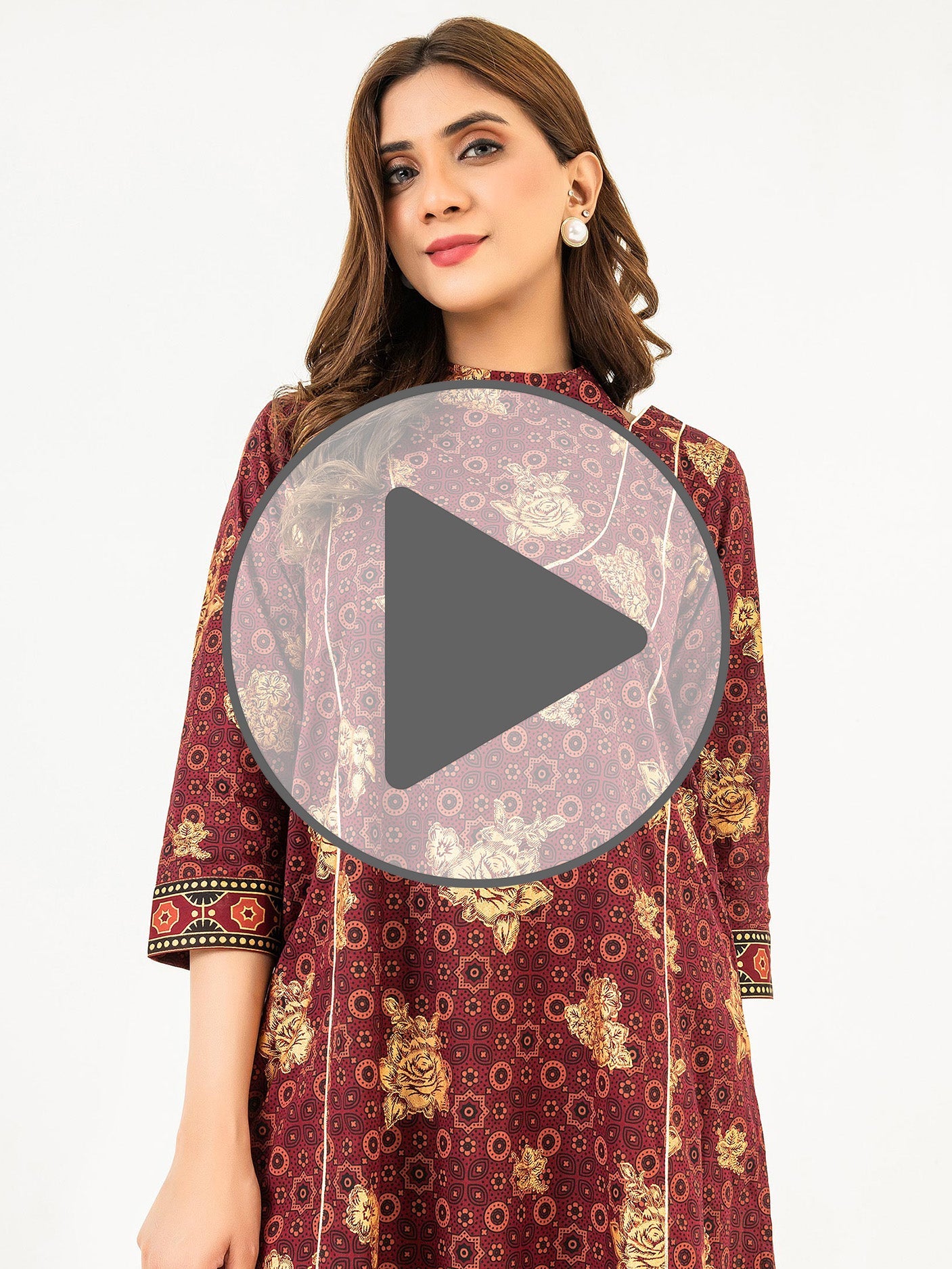 Lawn Shirt-Paste Print (Pret)